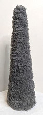 Slate Gray Furry Tree, Winter Tree, 19 inches tall, Holiday decorative tree