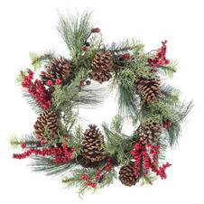 SAFA 22 Inch Cedar Wreath with Pinecones and Berries, Holiday Wreath, Winter Wreath, Christmas Wreath SAFA 22 Inch Cedar Wreath with Pinecones and Berries, Holiday Wreath, Winter Wreath, Christmas Wreath