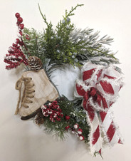 Mini Skate Wreath, Holiday Wreath, Christmas Wreath