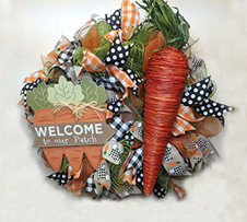 Welcome Carrot Wreath, Deco Mesh Wreath, Spring Wreath, Easter Wreath Welcome Carrot Wreath, Deco Mesh Wreath, Spring Wreath, Easter Wreath