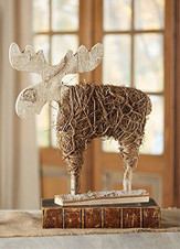 Mud Pie Birch & Straw Moose