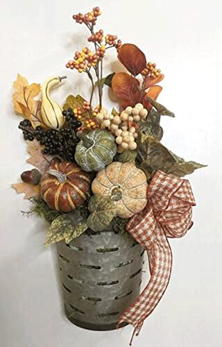 Metal Pumpkin Door or Wall Hanger, Fall Door Decoration, 112