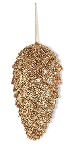 Giant Gold Glitter Pinecone Ornament, Christmas Ornament, Rustic Ornament