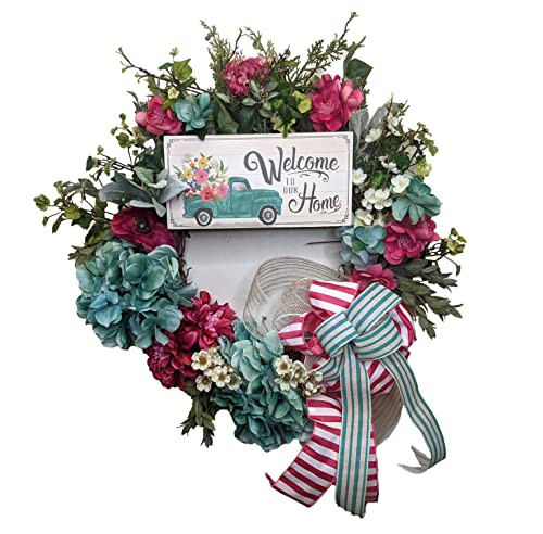 Handmade Welcome Wreath, Everyday Wreath, Grapevine Wreath