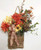 Fall Mum and Wicker Pumpkin Hanging Basket, Fall Door Decoration, Fall Baskets