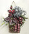 Frosted Red Poinsettia Hanging Door or Wall Basket, holiday floral arrangements, christmas door hangers, 101