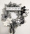 Black and White Winter Wreath, Holiday Wreath, 132