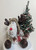 Stuffed Sitting Moose with Lit Tree, 18" high, winter table arrangement