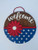 Welcome Daisy Patriotic Door or Wall Hand Painted Sign with Hanger, Patriotic Sign