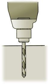 Dill hole using carbide tipped bit. Drill hole ¼” deeper than expected embedment depth.