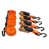 Ratcheting Tie-Down Orange 1" x 15 ft all