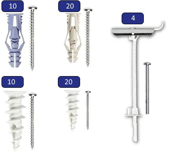 Cobra PROKIT 9701 Anchor Assortment - Triple Grip, Flip Toggle