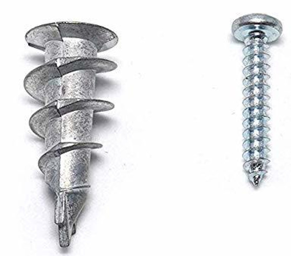 Picture of CONFAST Zinc Self-Drilling Drywall / Hollow-Wall Anchor Kit with Screws, 200 Pieces (100 Anchors+100 Screws) Includes #8 Anchors with Screws (Metal) Picture of CONFAST Zinc Self-Drilling Drywall / Hollow-Wall Anchor Kit with Screws, 200 Pieces (100 Anchors+100 Screws) Includes #8 Anchors with Screws (Metal)