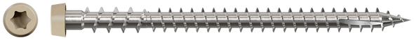 Image of Simpson Deck-Drive™ DCU COMPOSITE Screw (Collated) - #10 x 2-3/4" 316 Stainless Steel, Tan 02 (1000/Box)