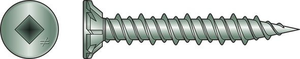 Image of Simpson CB3BLGHL158S Fiber-Cement Board Screw (Collated)— #9 x 1-5/8 #3 SQU (1500/Box)
