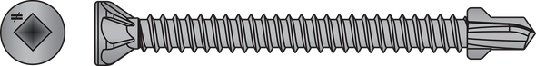 Image of Simpson CBSDQ Sheathing-to-CFS Screw (Collated) - #10 x 2-1/4" #2 Square Undersized (1000/Box)