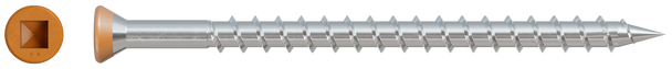 Image of Simpson Trim-Head Screw - Sharp Point (Coll.) - #7 x 2-1/2" #2 Square 305 Stainless Steel Tan 04 (1500/Box)