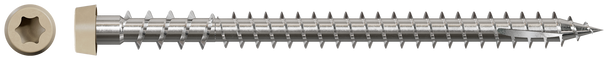 Image of Simpson Deck-Drive™ DCU COMPOSITE Screw (Collated) - #10 x 2-3/4" 316 Stainless Steel, Tan 02 (1000/Box)