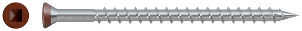 Image of Simpson Trim-Head Screw - Sharp Point (Collated) - #7 x 3" #2 SQ 305 Stainless Steel, Red 01 (25/Box)