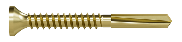 Image of Simpson Strong-Drive® PPHD SHEATHING-TO-CFS Screw (Coll.) - #10 x 1-3/4" T25, Yellow Zinc (2000/Box)