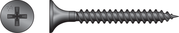 Image of Simpson DWF Drywall-to-CFS Screw (Collated) - #6 x 1-5/8" #2 Phillips Bugle Head (2500/Box)