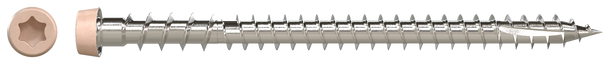 Image of Simpson Deck-Drive™ DCU COMPOSITE Screw - #10 x 2-3/4" T20, 316 Stainless Steel, Tan 05 (350/Box)