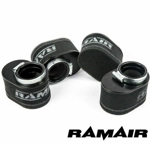 Ramair 52mm ID Performance Universal Motorcycle Oval Pod Air Filter Kit - BK-011