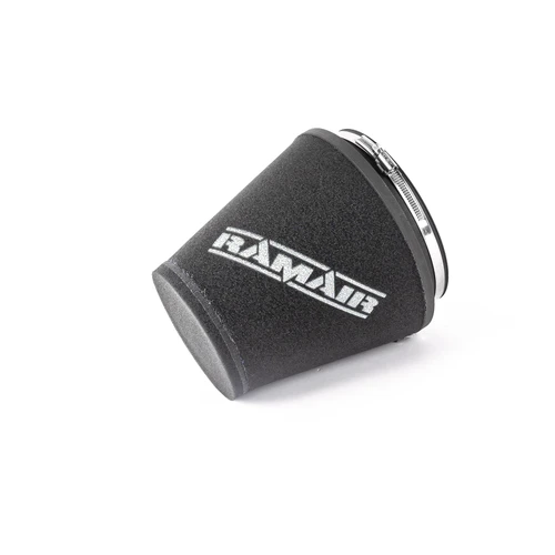 Ramair 83mm (3.25inch) ID Neck Large Cone Air Filter with Velocity Stack and Coupling - CC-195-VS-83-BK-KIT