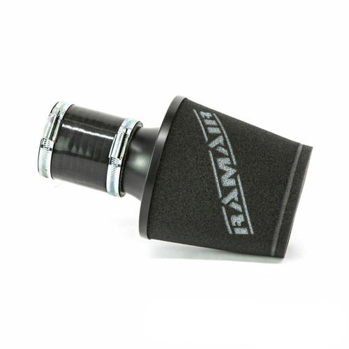 Ramair Small Foam Filter Aluminium Base 70mm (2.75inch) OD Black with Silicone Coupler