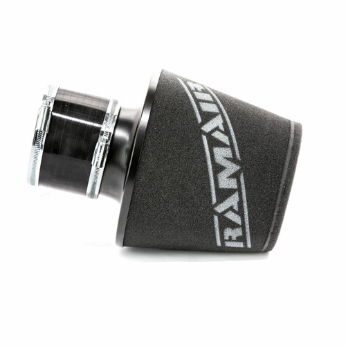 Ramair Large Foam Filter Aluminium Base 100mm (3.9inch) OD Black with Silicone Coupler - JS-109-BK-KIT