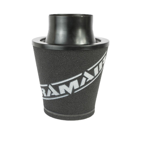 Ramair Foam Jet Stream Medium Cone Air Filter 100mm (3.9inch) OD Black - JS-175-100-BK
