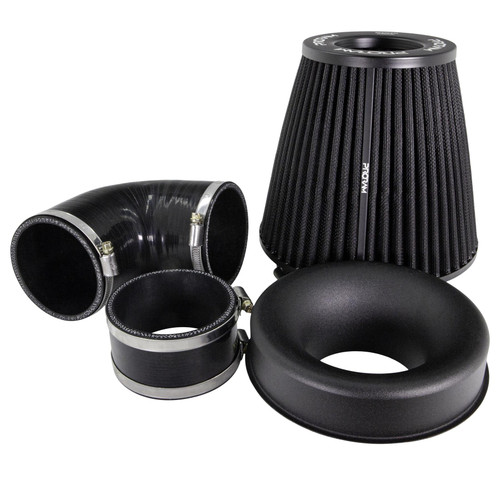 Ford Focus Ramair Induction Kit – Performance Pleated Induction Kit for MK2 Focus ST - Black Hoses - PRK-225-BK