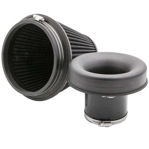 PRORAM 102mm ID Neck Large Cone Air Filter with Velocity Stack and Coupling