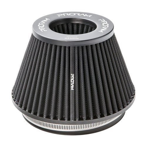 Ramair Pleated Medium Uni Performance Cone Air Filter & Velocity Stack- 70mm (2.75inch) OD - PR-CC-194-VS-70-BK