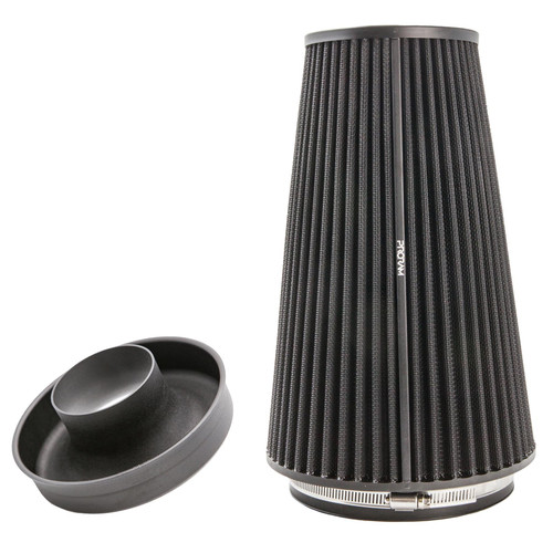 Ramair Pleated Universal XL Cone Air Filter Intake with Velocity Stack 83mm (3.25inch) OD - PR-CC-196-VS-83-BK