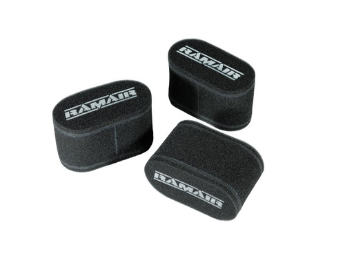Carb Sock Foam Air Filters Caged 3x 115mm - Tall - CS-911-3-C
