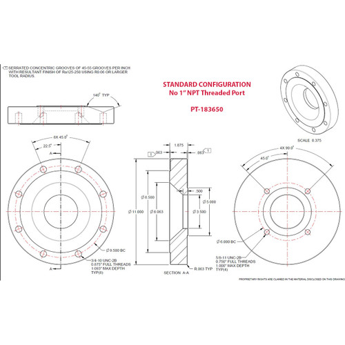 6" × 3" CL150 Studded Reducing Flange Studded Reducer SA516-70