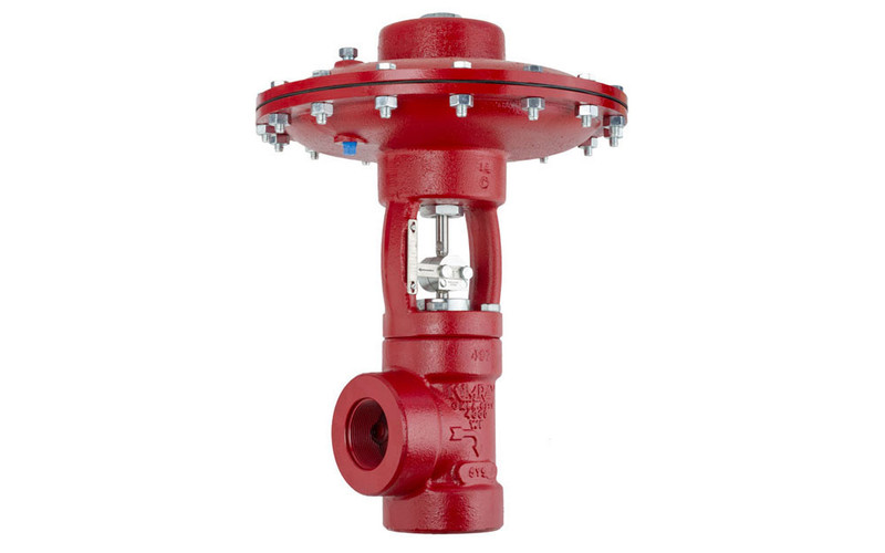 The Stem-Guided High Pressure Control Valve is a non-balanced valves that can be used as a dump valve, pressure regulator, suction controller, recirculation valve, as well as in plunger lift or flowback applications.  The Stem-Guided Control Valve has smaller trim sizes (available in 1″ and 2″ end connections) for smaller valve coefficients (Cv) compared to the Cage-Guided series. “Stem-guided” refers to the stem itself guiding the trim into its seat.  It can be fitted with optional electric actuation or operated with compressed air for zero-emission requirements.