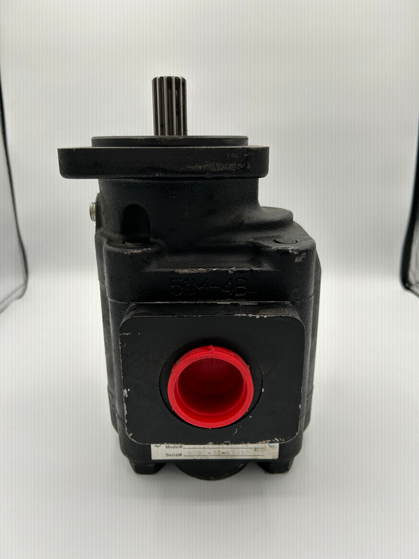 Type of gear pump that is used to provide hydraulic power for various applications. Gear pumps are positive displacement pumps that consist of two meshing gears that rotate in opposite directions and trap fluid between them.