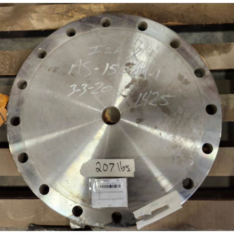 18" RAISED FACE CL150 BLIND FLANGE (RF) ASSEMBLY W/ 2" NPT CENTER HOLE