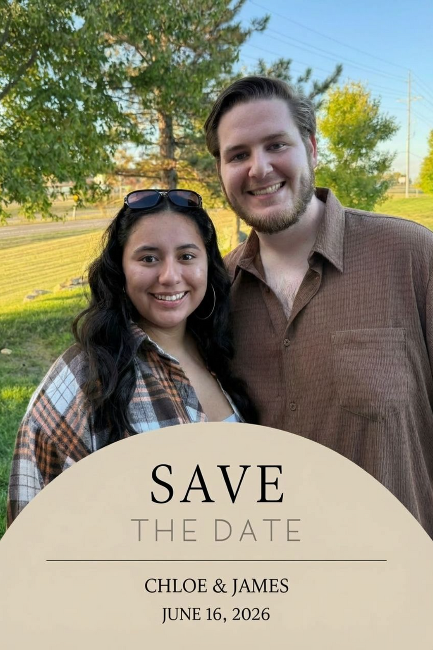 Romantic simplicity with photo