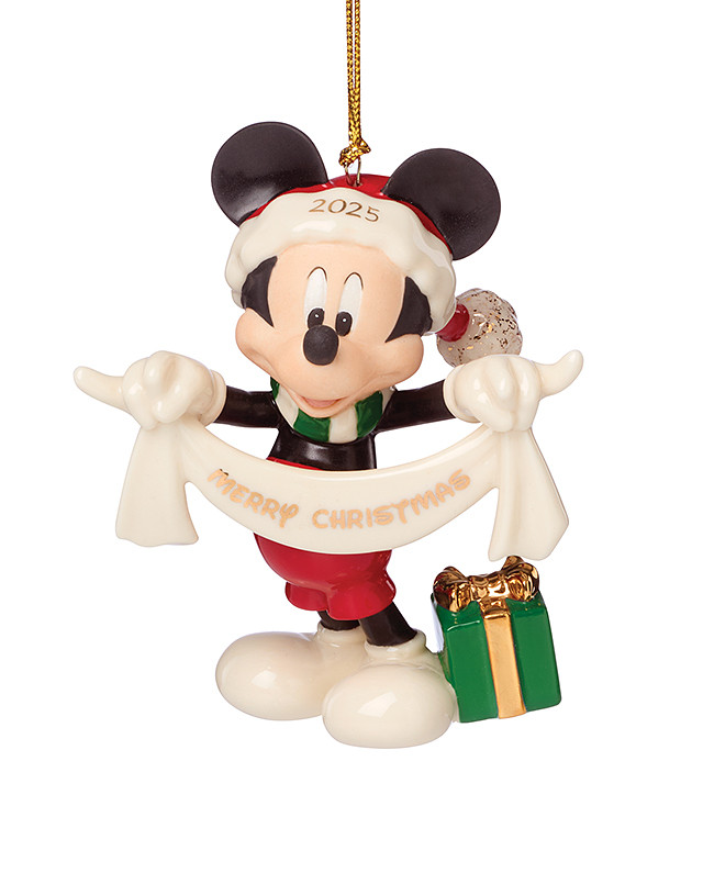 Lenox 2025 Disney Mickey Mouse Merry Christmas Ornament - Thumbnail 2