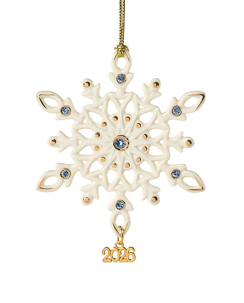 Lenox 2026 Annual Gemmed Snowflake Ornament