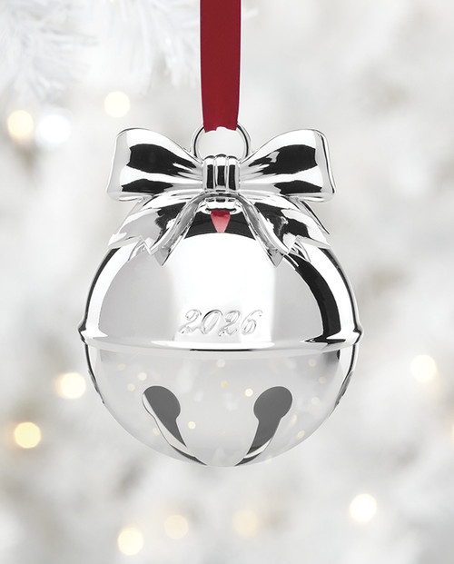 Lenox 2026 Jingle Bell Ornament - Silver Plated