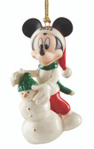 Lenox 2023 Mickey Mouse and Snowman Ornament