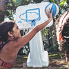 PoolSport Stainless Water-Filled Poolside Basketball Hoop Set