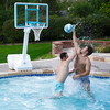 Splash & Slam Clear Pool Basketball Hoop Set - Clear Backboard - Water-Filled To 500lbs 