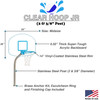 Clear Hoop Jr. Premium Deck-Mounted Pool Basketball Set with 2 & 3/8" Post 