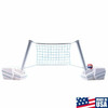 SlamVolly Commercial-Size Pool Volleyball Net Set - Water-Filled Bases Weigh 500lbs Each