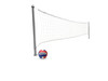 DeckVolly Stainless Steel Premium In-Deck Pool Volleyball Net Set with 2 & 3/8" Diameter Posts - Stainless Steel (Anchors NOT Included)